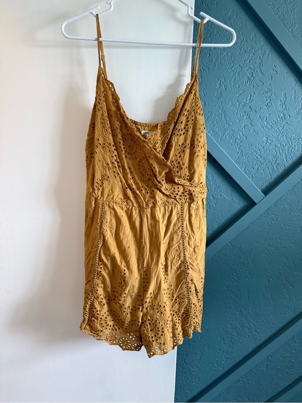 Mustard Eyelet Romper